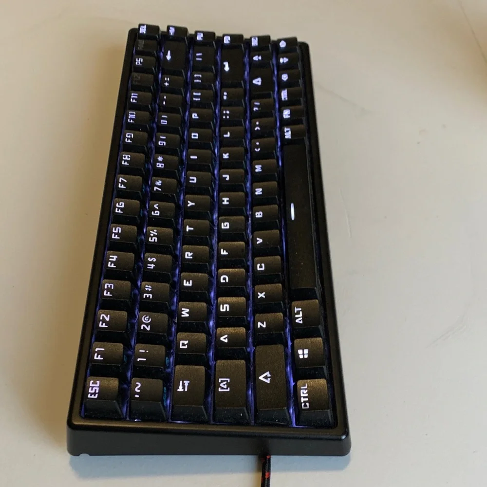 Compact Black Wired Keyboard